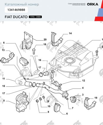 19 999 р. Топливный бак пластиковый (+elabuga) NEW BAK Fiat Ducato (1981-1994)  с доставкой в г. Тамбов. Увеличить фотографию 2