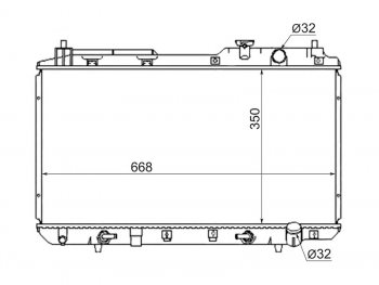Радиатор SAT  CR-V  RD1,RD2,RD3, Orthia