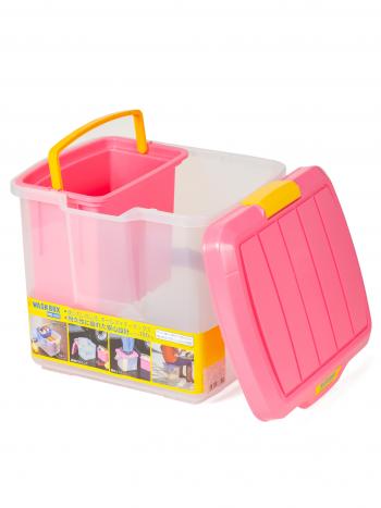 4 039 р. Ящик экспедиционный IRIS RV BOX WASH BOX 25C, 25 литров 41x31x32,5 см. Розовый  wb-25cpink  с доставкой в г. Тамбов. Увеличить фотографию 2
