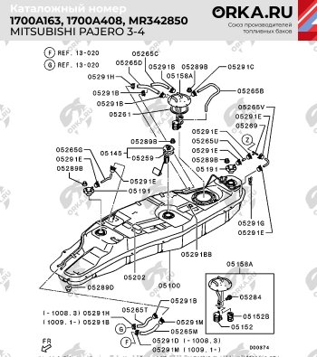 27 899 р. Пластиковый топливный бак (ДИЗЕЛЬ) 80 л. NEW BAK Mitsubishi Pajero 3 V70 дорестайлинг (1999-2003)  с доставкой в г. Тамбов. Увеличить фотографию 9