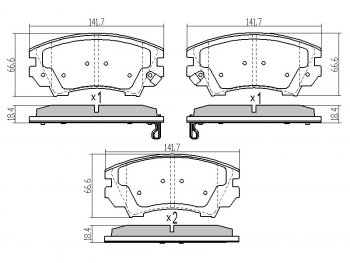 1 259 р. Колодки тормозные перед FR-FL SAT Opel Astra J универсал дорестайлинг (2009-2012)  с доставкой в г. Тамбов. Увеличить фотографию 1