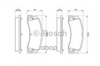 Колодки тормозные передние (4шт.) BOSCH KIA Carens FC, RS дорестайлинг (1999-2002)