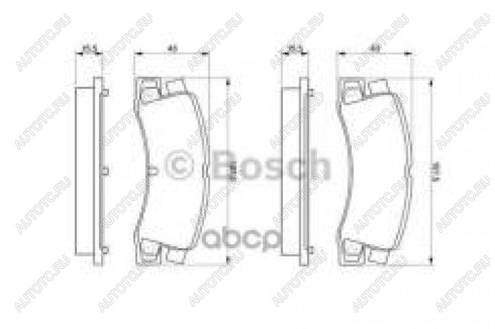 1 499 р. Колодки тормозные передние (4шт.) BOSCH KIA Carens FC, RS дорестайлинг (1999-2002)  с доставкой в г. Тамбов