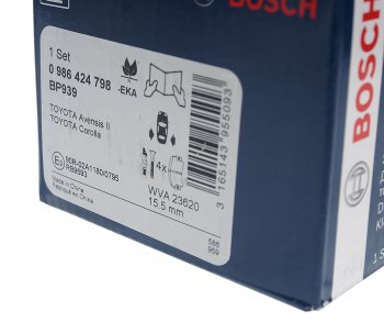 2 859 р. Колодки тормозные задние (4шт.) BOSCH Toyota Corolla E130 седан USA (2003-2007)  с доставкой в г. Тамбов. Увеличить фотографию 3