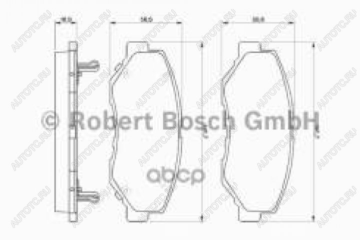 2 659 р. Колодки тормозные передние (4шт.) BOSCH Honda CR-V RE1,RE2,RE3,RE4,RE5,RE7 дорестайлинг (2007-2010)  с доставкой в г. Тамбов