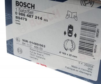 2 099 р. Колодки тормозные задние барабанные (4шт.) BOSCH Opel Astra F седан рестайлинг (1994-1998)  с доставкой в г. Тамбов. Увеличить фотографию 4