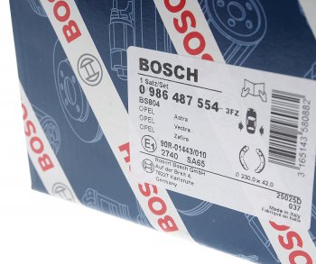 3 199 р. Колодки тормозные задние барабанные 4шт. BOSCH Opel Astra G седан (1998-2005)  с доставкой в г. Тамбов. Увеличить фотографию 3