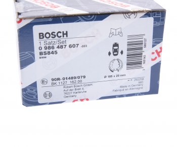 2 499 р. Колодки тормозные задние барабанные 4шт. BOSCH BMW 1 серия E82 купе 1-ый рестайлинг (2007-2011)  с доставкой в г. Тамбов. Увеличить фотографию 4