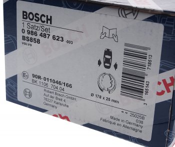 2 799 р. Колодки тормозные задние барабанные (4шт.) BOSCH Volvo S80 TS седан дорестайлинг (1998-2003)  с доставкой в г. Тамбов. Увеличить фотографию 4