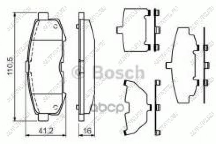 3 199 р. Колодки тормозные задние (4шт.) BOSCH Mazda MPV LY дорестайлинг (2006-2008)  с доставкой в г. Тамбов