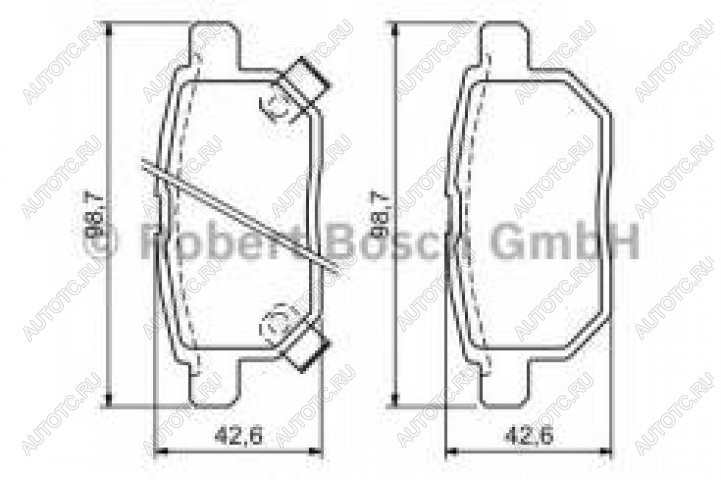 1 559 р. Колодки тормозные задние (4шт.) BOSCH Toyota Corolla E140 седан дорестайлинг (2007-2010)  с доставкой в г. Тамбов