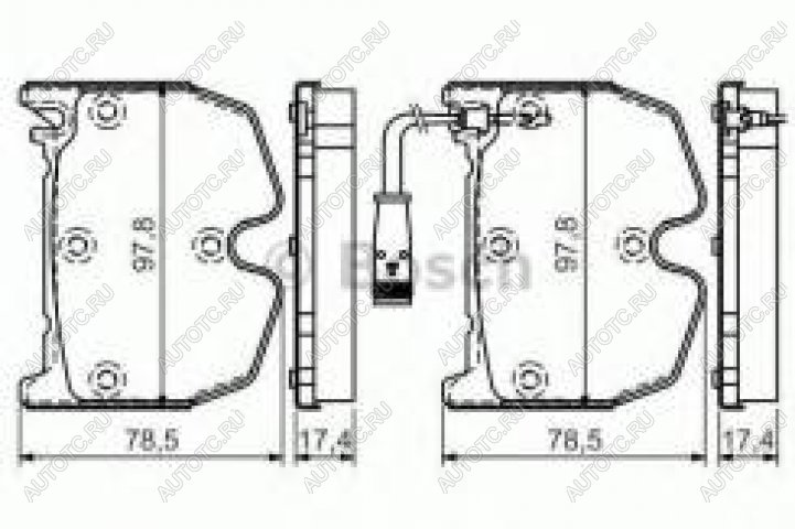 11 849 р. Колодки тормозные передние (4шт.) BOSCH Mercedes-Benz S class W220 (1998-2005)  с доставкой в г. Тамбов