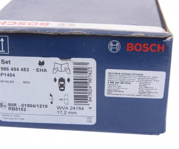 5 499 р. Колодки тормозные передние (4шт.) BOSCH Chrysler 300C LX седан (2004-2011)  с доставкой в г. Тамбов. Увеличить фотографию 4