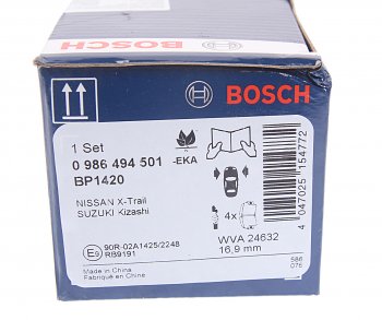 2 259 р. Колодки тормозные передние (4шт.) BOSCH Nissan Qashqai 1 J10 рестайлинг (2010-2013)  с доставкой в г. Тамбов. Увеличить фотографию 4