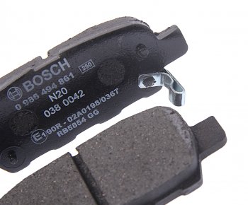 1 239 р. Колодки тормозные задние (4шт.) BOSCH INFINITI G35 V35 седан (2002-2007)  с доставкой в г. Тамбов. Увеличить фотографию 2