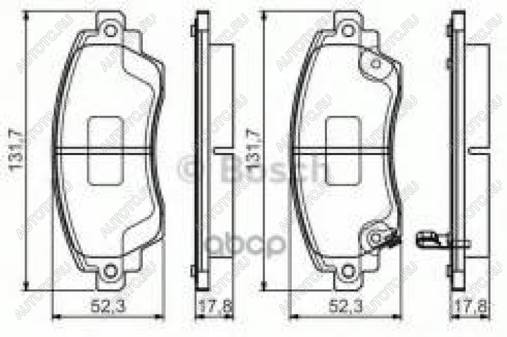 2 969 р. Колодки тормозные передние (4шт.) BOSCH Toyota Corolla E110 седан дорестайлинг (1997-2000)  с доставкой в г. Тамбов