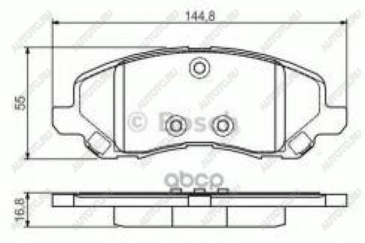 2 569 р. Колодки тормозные передние (4шт.) BOSCH Mitsubishi Pajero Sport PB дорестайлинг (2008-2013)  с доставкой в г. Тамбов