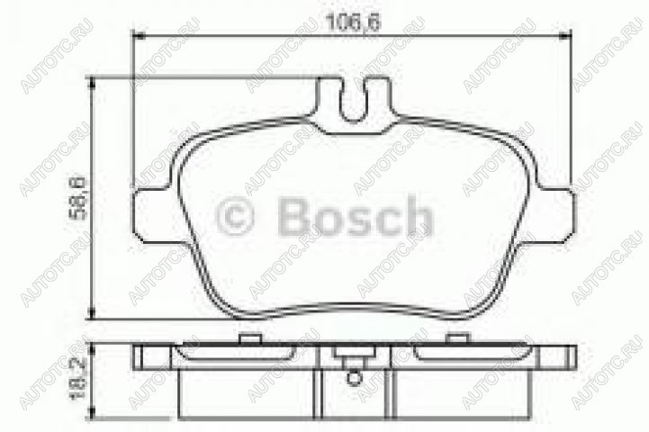 2 299 р. Колодки тормозные задние (4шт.) BOSCH Mercedes-Benz A class W176 дорестайлинг, хэтчбэк 5 дв. (2012-2015)  с доставкой в г. Тамбов