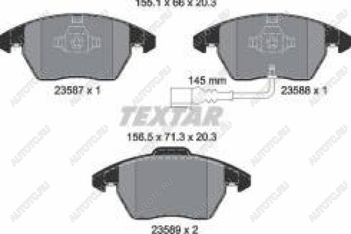 3 699 р. Колодки тормозные передние (4шт.) TEXTAR Volkswagen Passat B6 седан (2005-2011)  с доставкой в г. Тамбов