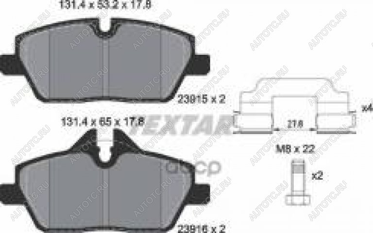 4 549 р. Колодки тормозные передние (4шт.) TEXTAR BMW 1 серия E81 хэтчбэк 3 дв. рестайлинг (2007-2012)  с доставкой в г. Тамбов