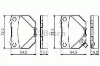 3 099 р. Колодки тормозные задние (4шт.) BOSCH Volkswagen Crafter 1 (2006-2017)  с доставкой в г. Тамбов. Увеличить фотографию 2