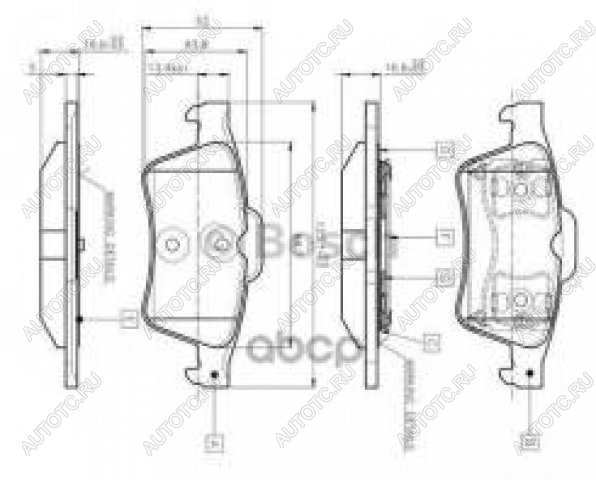 1 079 р. Колодки тормозные задние (4шт.) BOSCH Nissan Primera 3 универсал P12 (2002-2008)  с доставкой в г. Тамбов