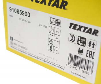 2 699 р. Колодки тормозные задние барабанные (4шт.) TEXTAR Nissan Teana 1 J31 дорестайлинг (2003-2005)  с доставкой в г. Тамбов. Увеличить фотографию 3