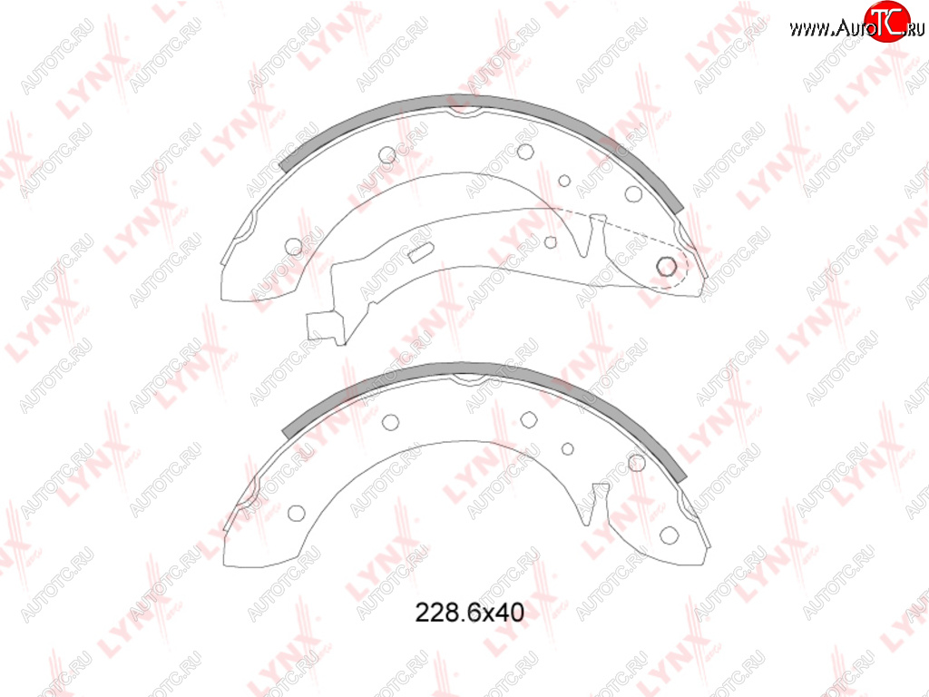 2 249 р. Колодки тормозные задние барабанные(4шт.) LYNX CITROEN Berlingo B9 дорестайлинг (2008-2016)  с доставкой в г. Тамбов