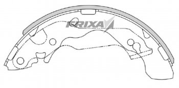 Колодки тормозные задние барабанные (4шт.) HANKOOK FRIXA Hyundai Matrix 1 FC дорестайлинг (2001-2005)