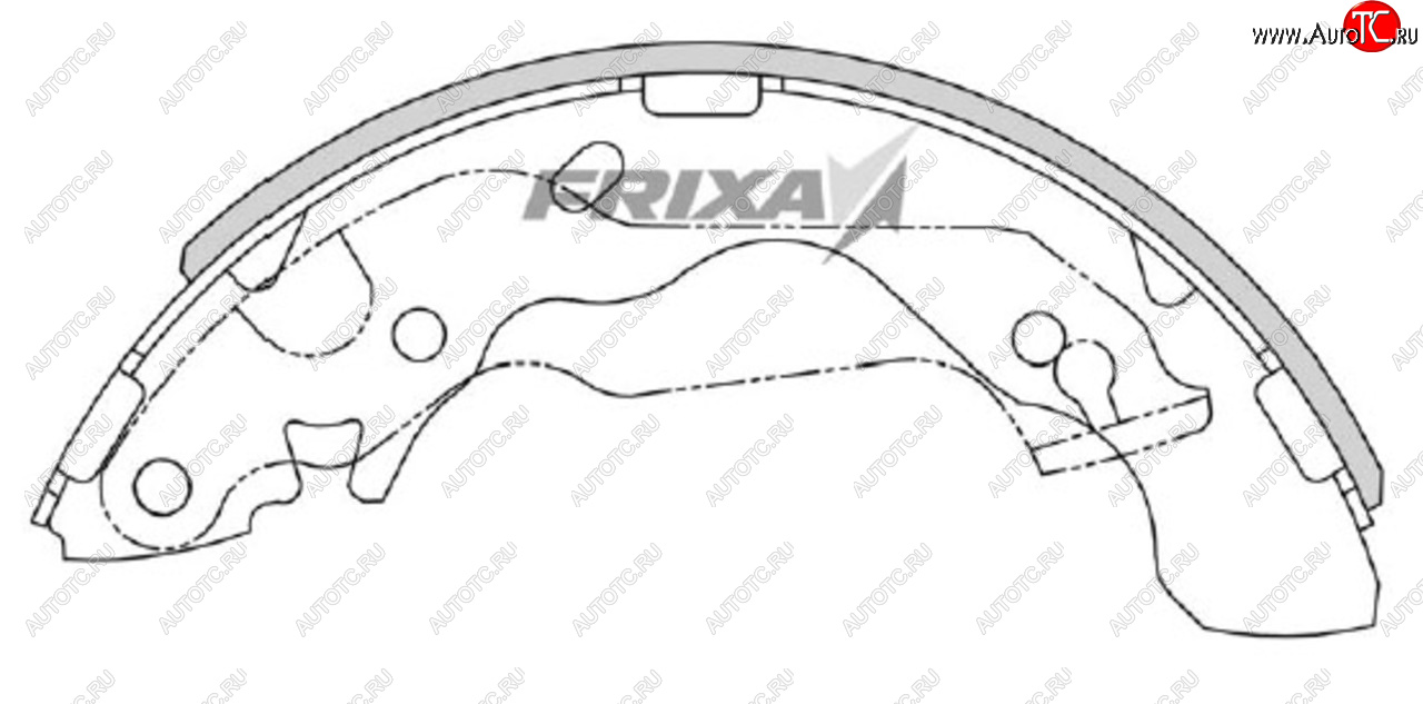 1 199 р. Колодки тормозные задние барабанные (4шт.) HANKOOK FRIXA Hyundai Matrix 1 FC дорестайлинг (2001-2005)  с доставкой в г. Тамбов