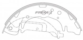 Колодки тормозные задние барабанные (4шт.) HANKOOK FRIXA KIA Carnival VQ минивэн рестайлинг (2010-2014)