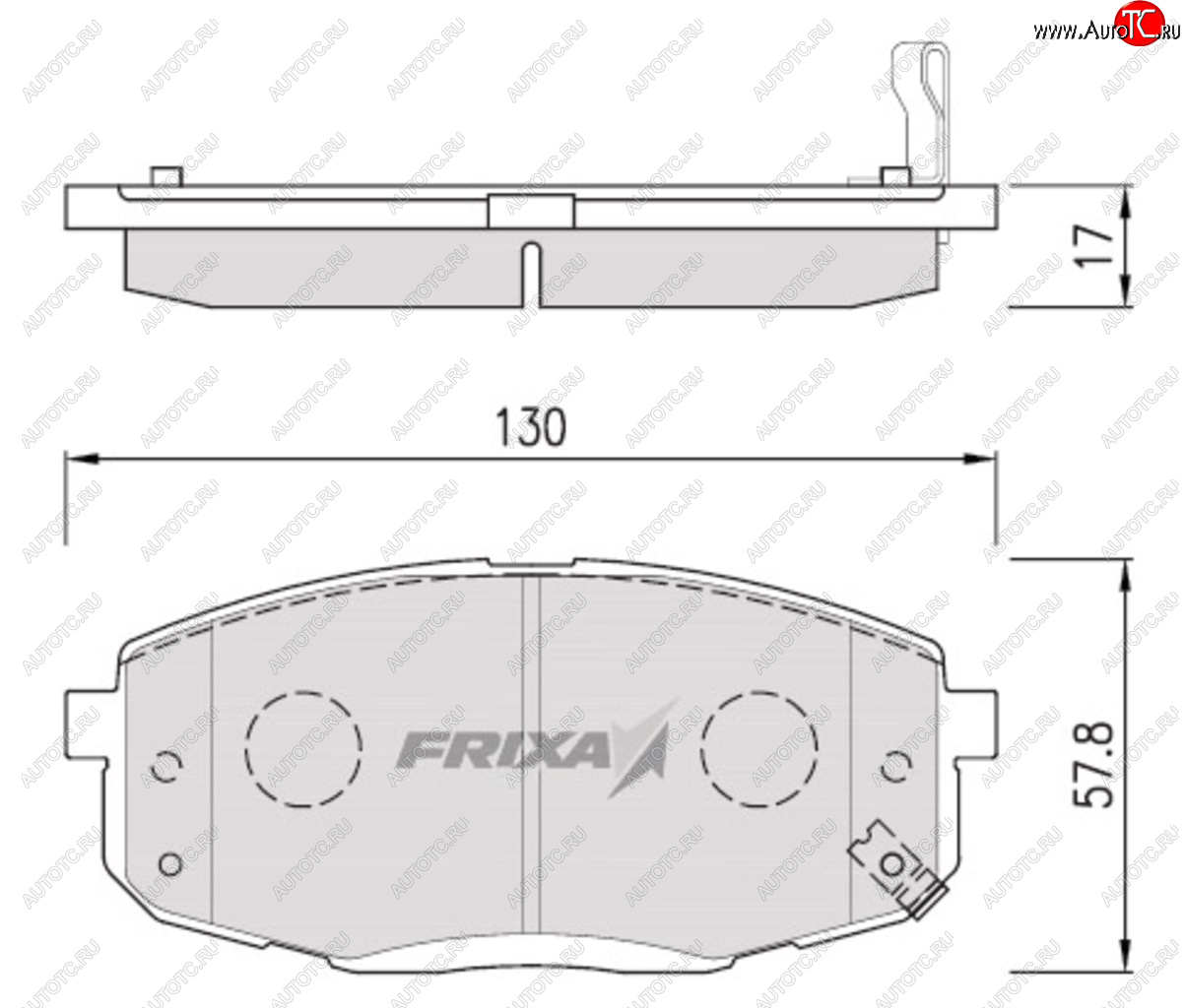 869 р. Колодки тормозные передние (4шт.) HANKOOK FRIXA KIA Ceed 1 ED дорестайлинг, хэтчбэк 5 дв. (2006-2010)  с доставкой в г. Тамбов