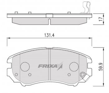 Колодки тормозные передние (4шт.) HANKOOK FRIXA Hyundai Elantra MD дорестайлинг (2010-2013)