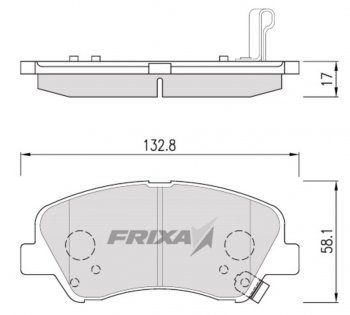 Колодки тормозные передние (4шт.) HANKOOK FRIXA Hyundai Solaris HCR седан дорестайлинг (2017-2020)