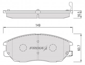 Колодки тормозные передние (4шт.) HANKOOK FRIXA Hyundai Santa Fe DM рестайлинг (2015-2019)