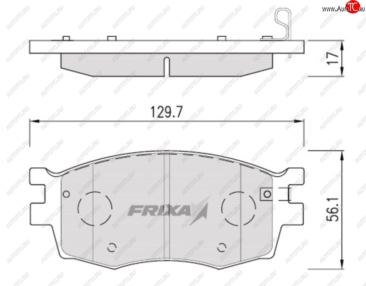 889 р. Колодки тормозные передние (4шт.) HANKOOK FRIXA KIA Rio 3 QB дорестайлинг седан (2011-2015)  с доставкой в г. Тамбов