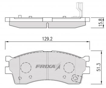 859 р. Колодки тормозные передние (4шт.) HANKOOK FRIXA KIA Rio 3 QB дорестайлинг седан (2011-2015)  с доставкой в г. Тамбов. Увеличить фотографию 3