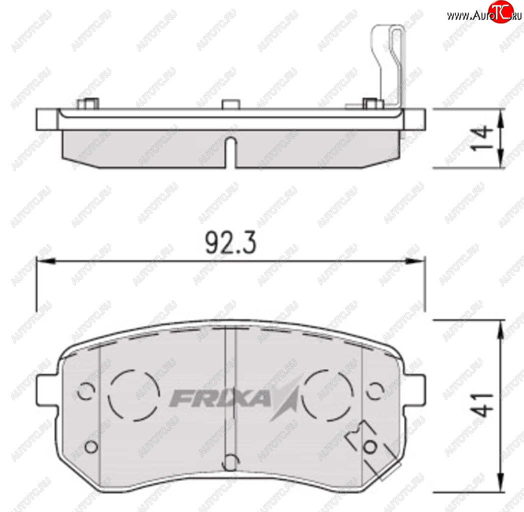 579 р. Колодки тормозные задние (4шт.) HANKOOK FRIX KIA Picanto 1 SA хэтчбэк 5 дв. дорестайлинг (2003-2007)  с доставкой в г. Тамбов