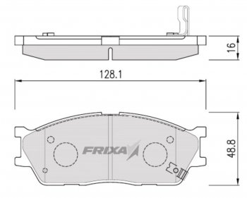 Колодки тормозные передние (4шт.) HANKOOK FRIXA KIA Carens FC, RS дорестайлинг (1999-2002)