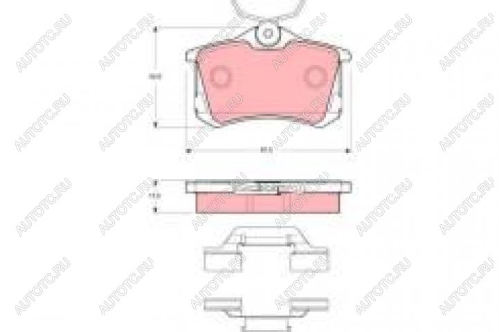 2 299 р. Колодки тормозные задние (4шт.) TRW Audi A3 8V1 хэтчбэк 3 дв. дорестайлинг (2012-2016)  с доставкой в г. Тамбов