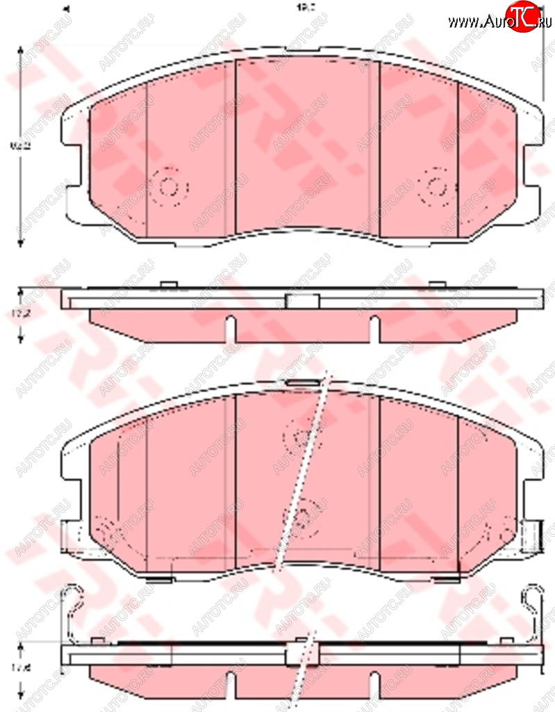 6 599 р. Колодки тормозные передние (4шт.) TRW Opel Antara (2006-2010)  с доставкой в г. Тамбов