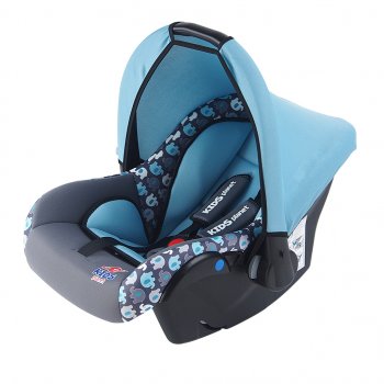 4 499 р. Автокресло детское 0-13кг (0+) 0-1.5лет лазурные слоны Luna SG321 KIDS PLANET SIGER kres2559  с доставкой в г. Тамбов. Увеличить фотографию 2