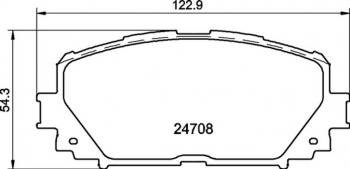 Колодки тормозные передние (4шт.) MINTEX Toyota Yaris XP90 дорестайлинг, хэтчбэк 5 дв. (2005-2008)