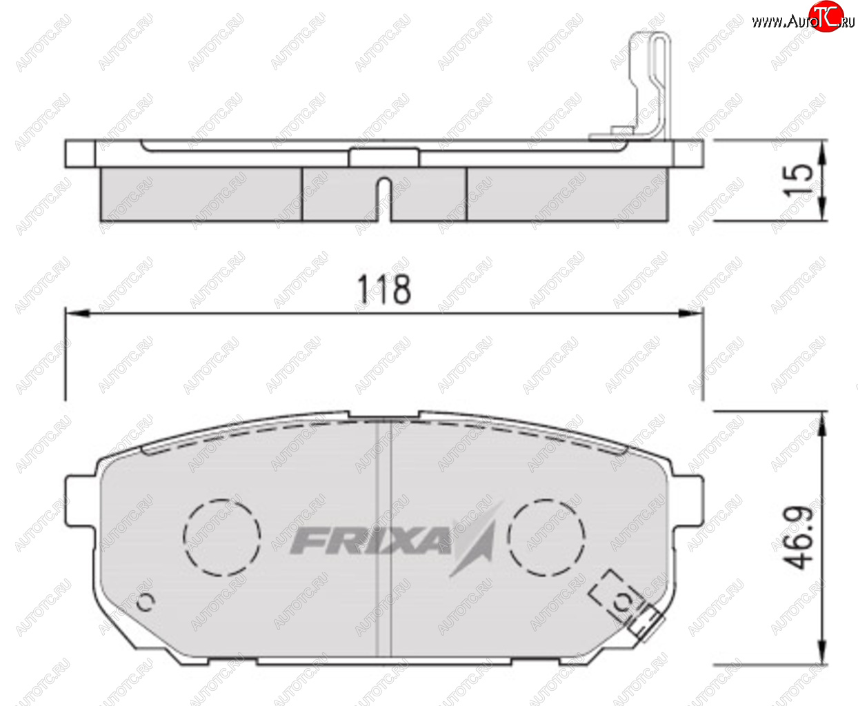 2 269 р. Колодки тормозные задние (4шт.) FRIXA KIA Sorento BL дорестайлинг (2002-2006)  с доставкой в г. Тамбов