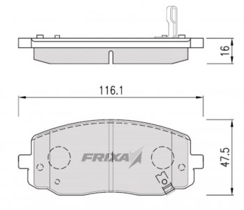 1 399 р. Колодки тормозные передние (4шт.) FRIXA KIA Picanto 2 TA хэтчбэк 3 дв. рестайлинг (2015-2017)  с доставкой в г. Тамбов. Увеличить фотографию 1