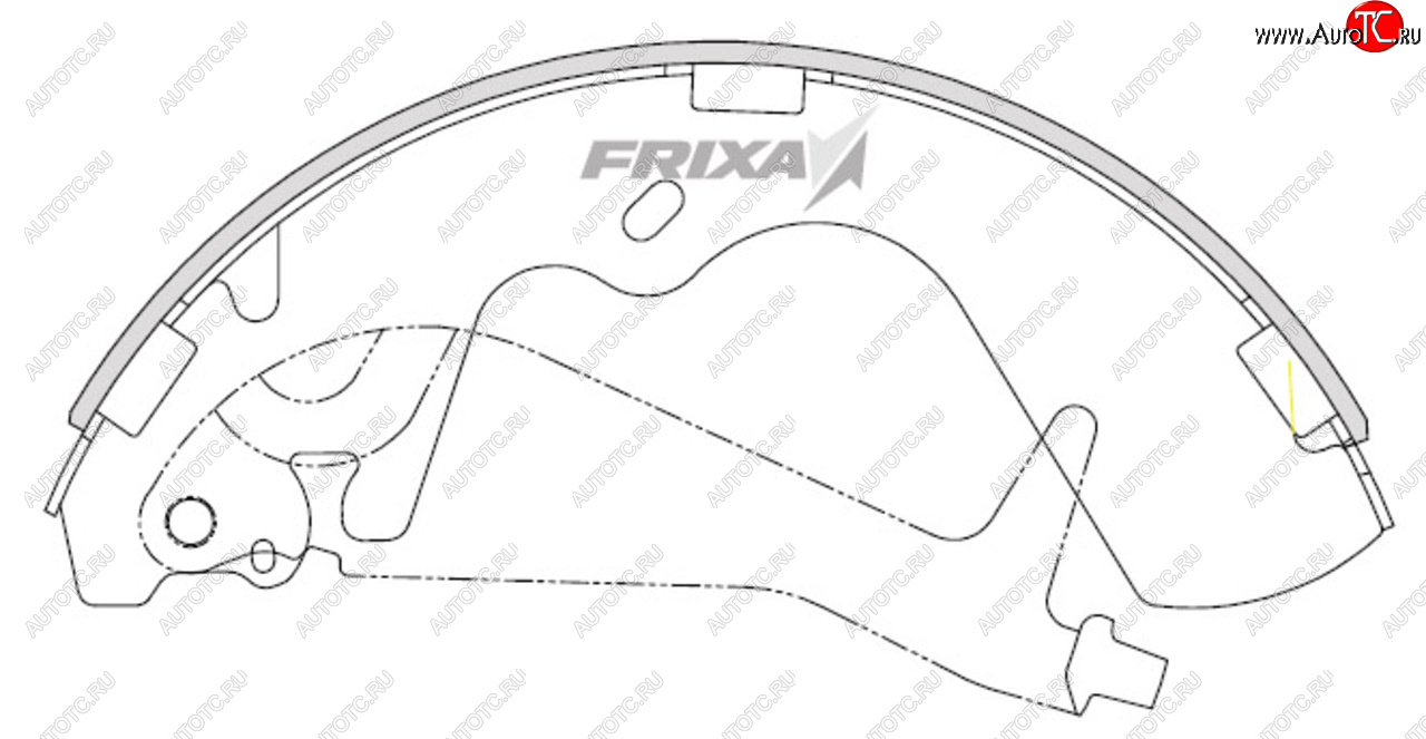 1 679 р. Колодки тормозные передние барабанные (4шт.) HANKOOK FRIXA Hyundai Starex/H1 A1 дорестайлинг (1997-2004)  с доставкой в г. Тамбов