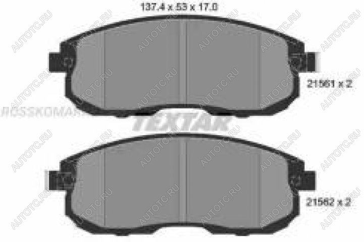 2 999 р. Колодки тормозные передние (4шт.) TEXTAR Nissan Tiida 1 хэтчбэк C11 дорестайлинг, Япония (2004-2007)  с доставкой в г. Тамбов