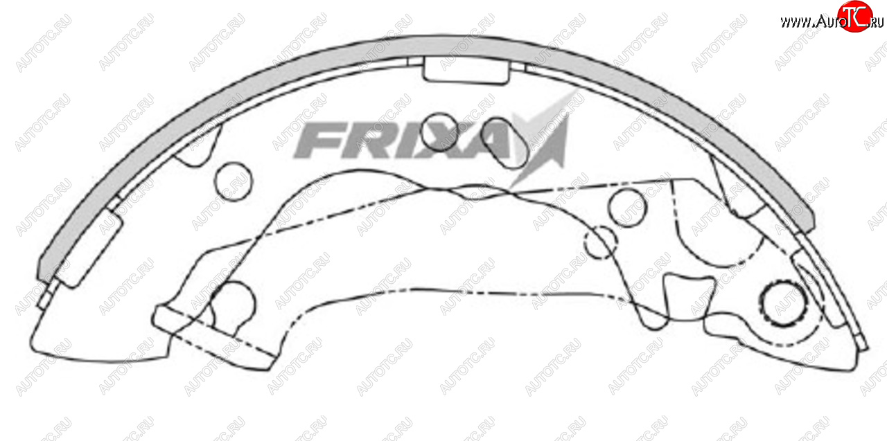 1 199 р. Колодки тормозные задние барабанные (4шт.) HANKOOK FRIXA Hyundai Accent седан ТагАЗ (2001-2012)  с доставкой в г. Тамбов