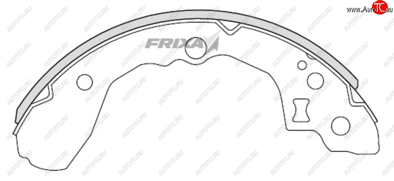 859 р. Колодки тормозные задние барабанные (4шт.) HANKOOK FRIXA KIA Rio 3 QB дорестайлинг седан (2011-2015)  с доставкой в г. Тамбов