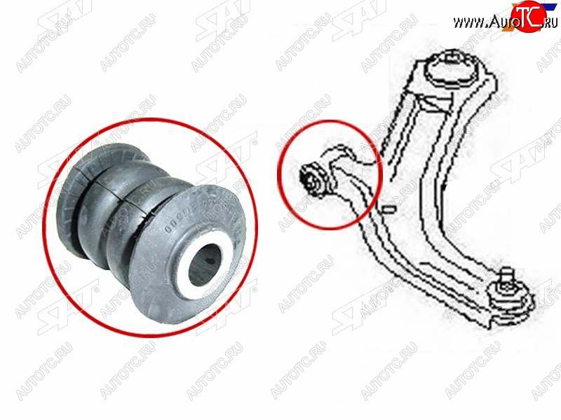 249 р. Сайлентблок переднего рычага FR SAT Nissan Micra K12 5 дв. 2-ой рестайлинг (2007-2010)  с доставкой в г. Тамбов